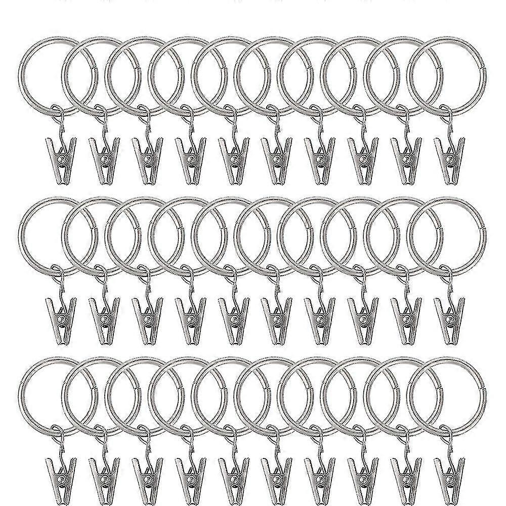 Curtain Rings With Clips 30 Pcs