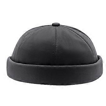 frauen männer mütze rund einfarbig verstellbar keine krempe atmungsaktive dekorative hip hop street dancer skullcap kopfbedeckung