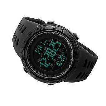 Students Fashion Watch Bracelet Simple Electronic Waterproof Watch (Black)