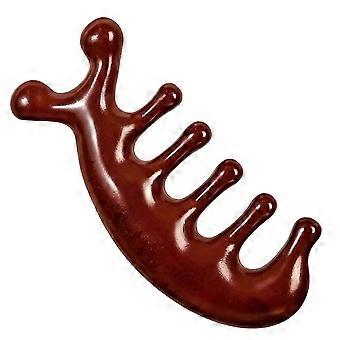 Kopfhautmassagekamm aus Holz mit breiten Zinken, Gua Sha Kopfmassagegerät ohne statische Aufladung, entspannendes Haarpflege-Werkzeug für die Kopfhaut