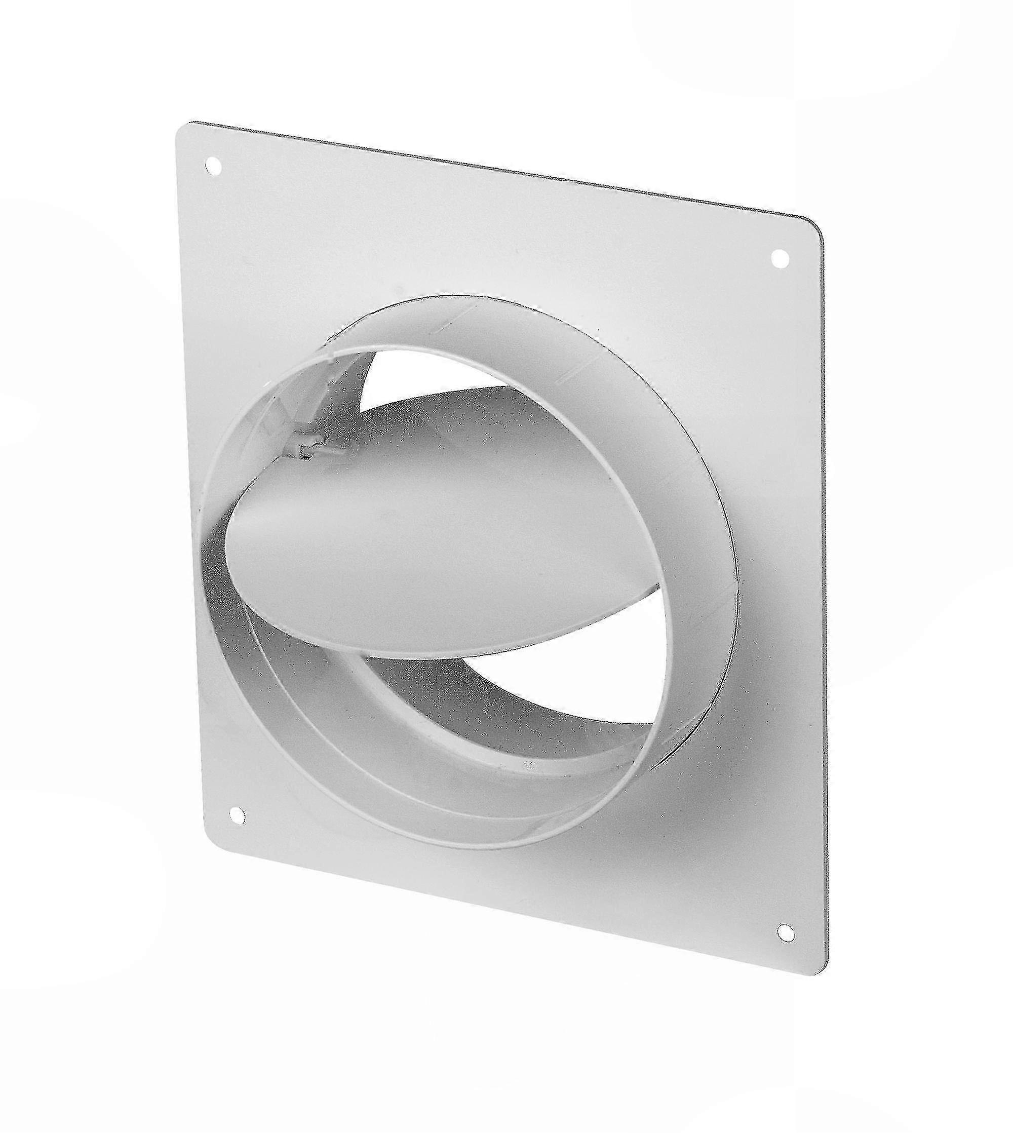 Wall Flange with Backdraft Damper, Model Circular-v 125