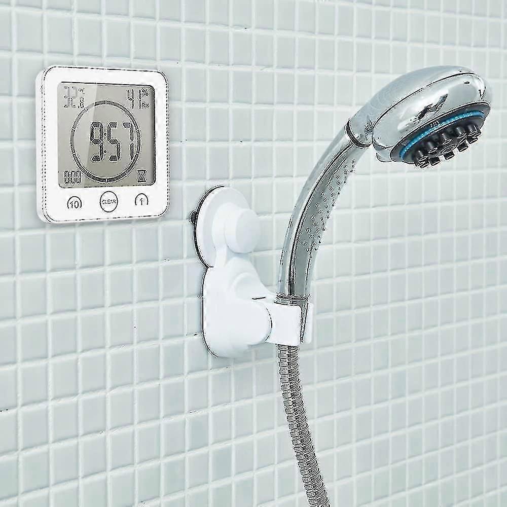 Waterproof Digital Shower Clock with Timer & Suction Cup for Bathroom