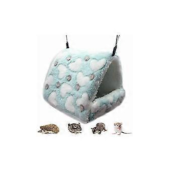 Kleintier-Hängematte für Kaninchen, Hamster, Chinchillas und Meerschweinchen, warmblau, Größe M