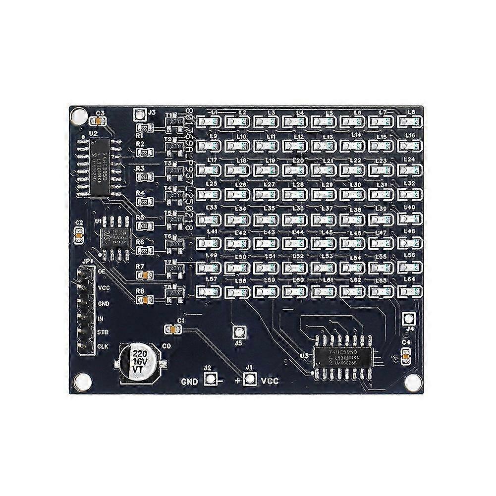 DIY Electronic Kit 64 SMD LED Patch Matrix Advertising Screen Number Display Soldering Project Practice Kit