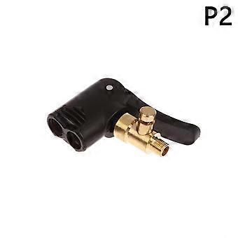 2-i-1-adapter för lufttömd Schrader/Presta-ventil, bärbar däckluftpump, munstycke, slang, chuck för däckpump, koppling till uppblåsbar pump