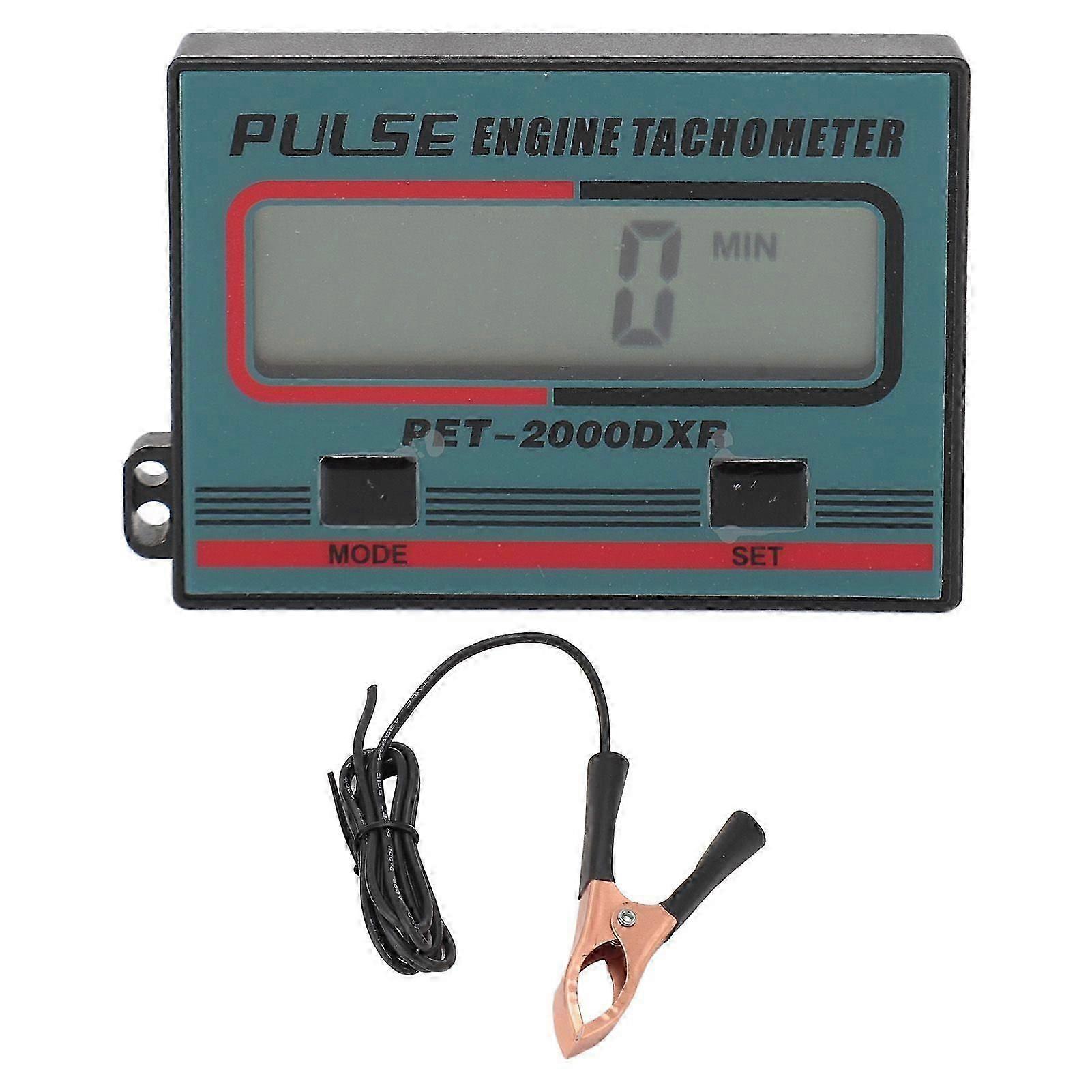 Pulse Engine Tachometer Small Handheld Digital Induction LCD Display compatible with Lawnmower Chain Saw
