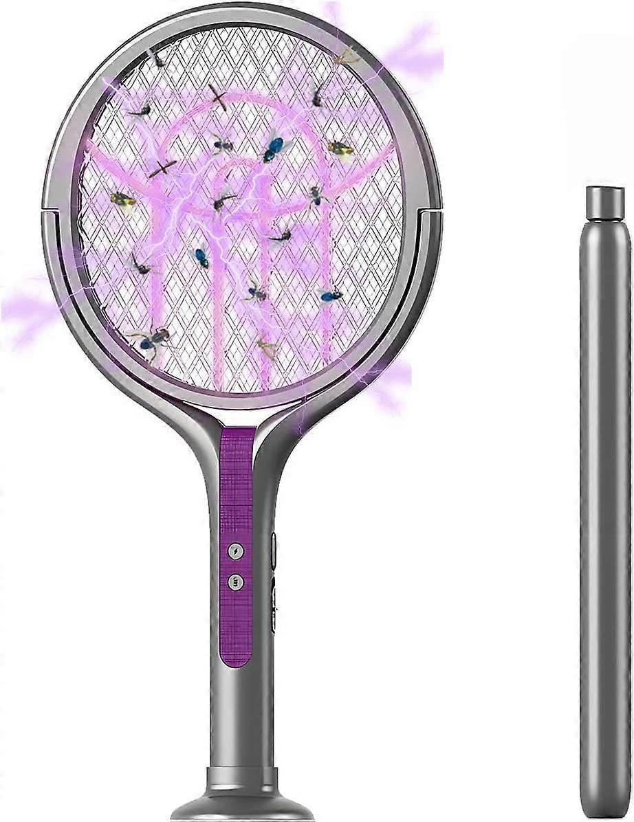 Electric Fly Swatter with Rotating Head, Rechargeable, with Telescopic