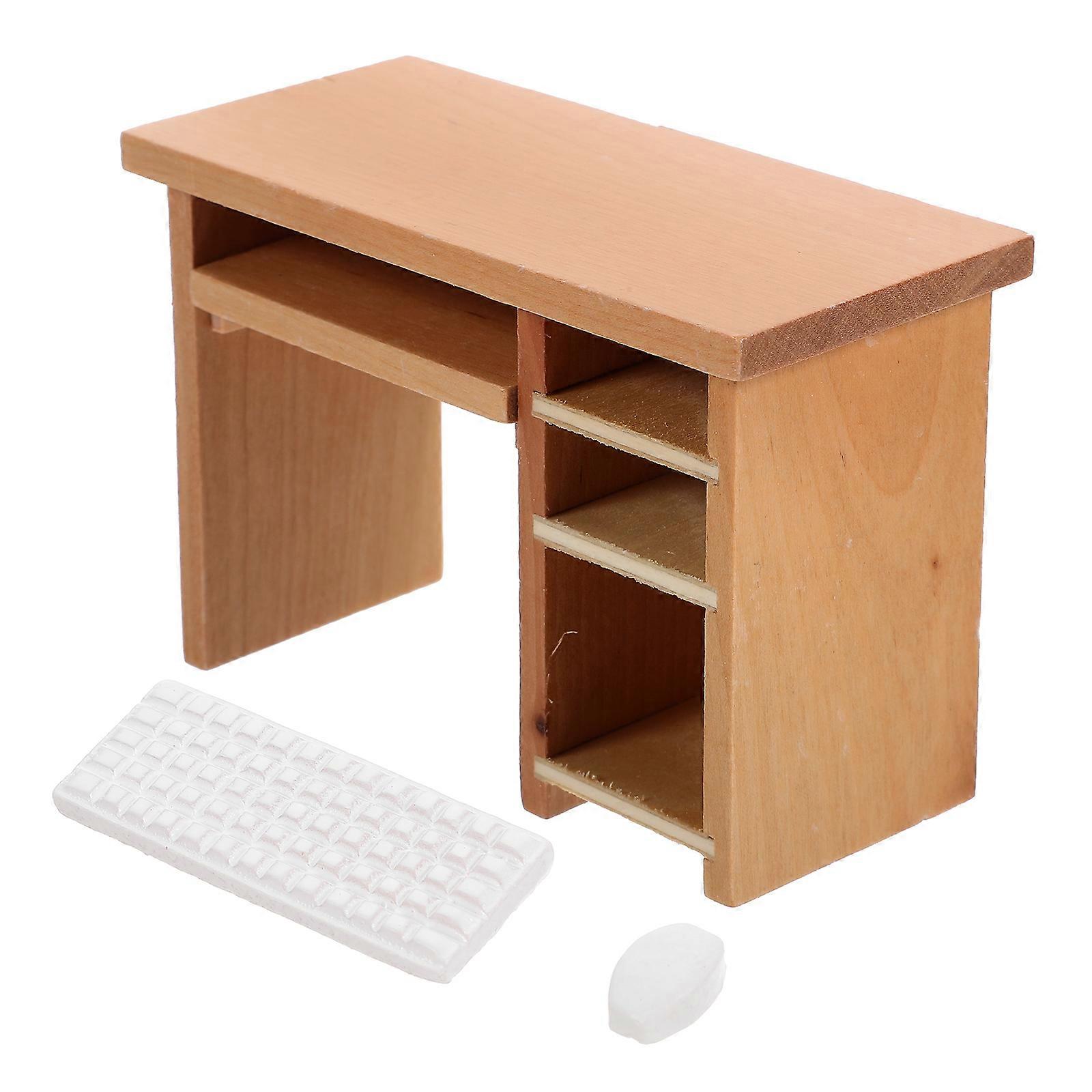 Miniature Computer Table Model for Decor 1Set with Mouse and Keyboard
