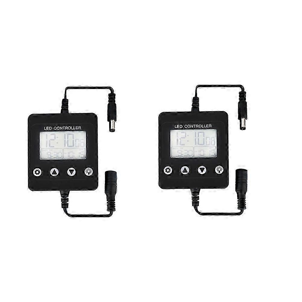 Aquarium LED Light Timer Dimmer Controller, Full Spectrum, 10 Level Dimmable, Compatible with LED Fluorescent Lights