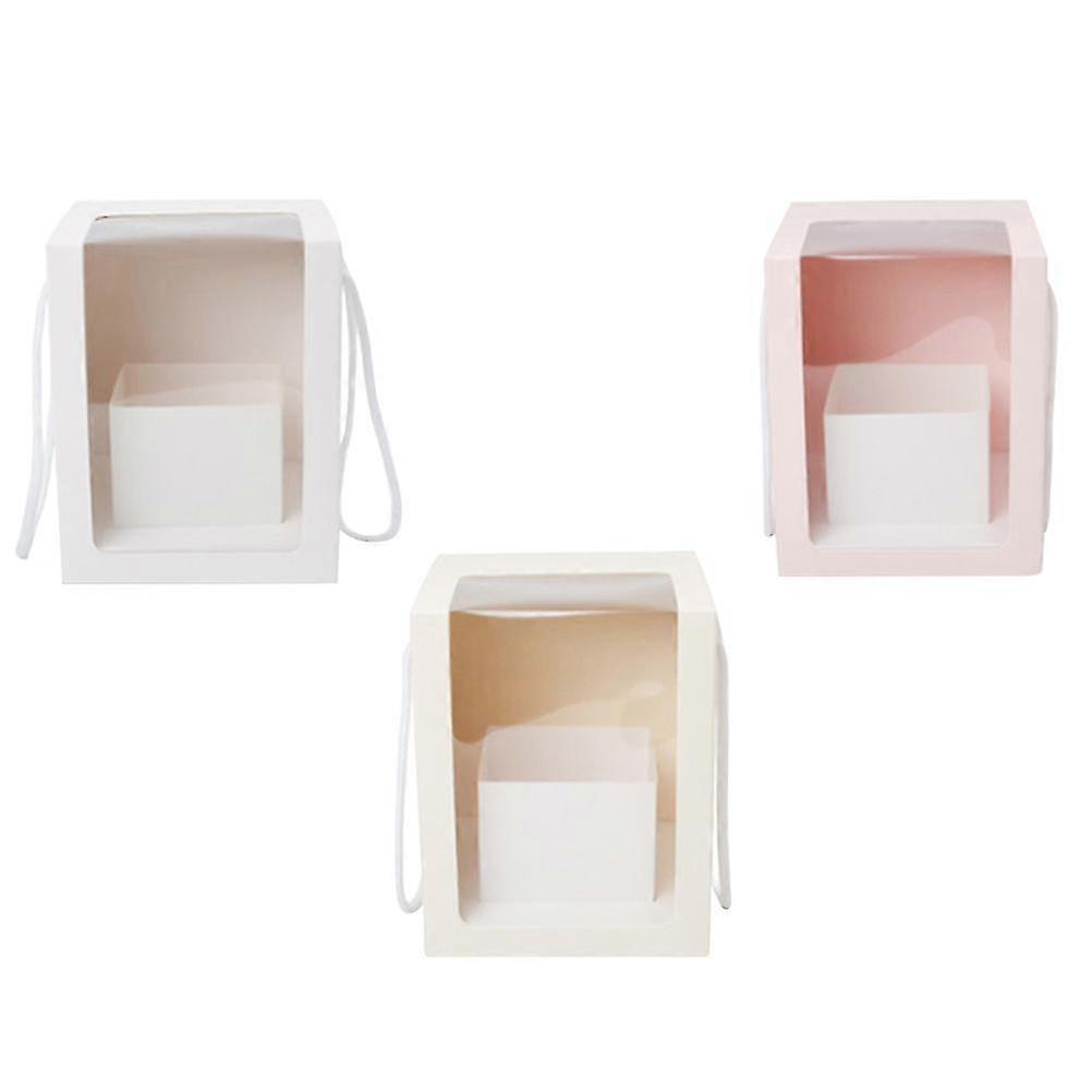 Flower Packing Gift Boxes 3Pcs White Flower Storage Box