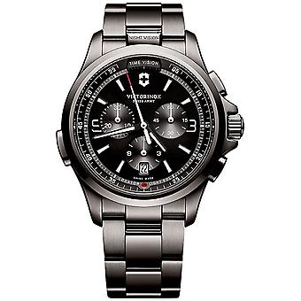Victorinox nattsyn sveitsisk kvarts analog mann klokke med rustfritt stål armbånd V241730