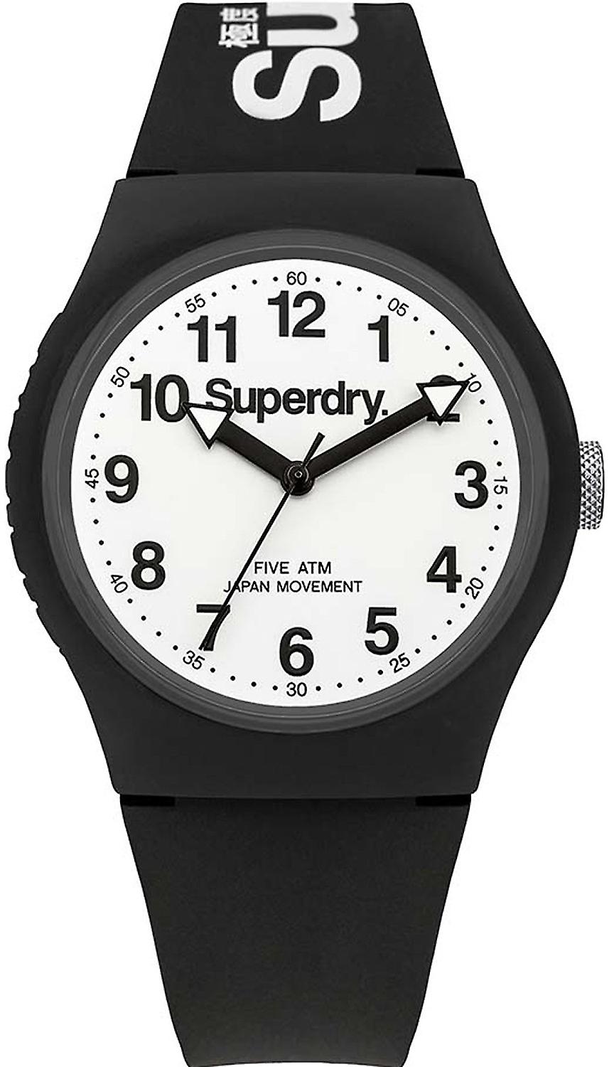 Superdry Urban Style Japanese Quartz Analog Man Watch with SYG164BW Silicone Bracelet