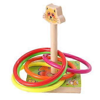 Ring Throwing Games Wooden Kid Toy for Joy Kid Throwing Rings Animal Style