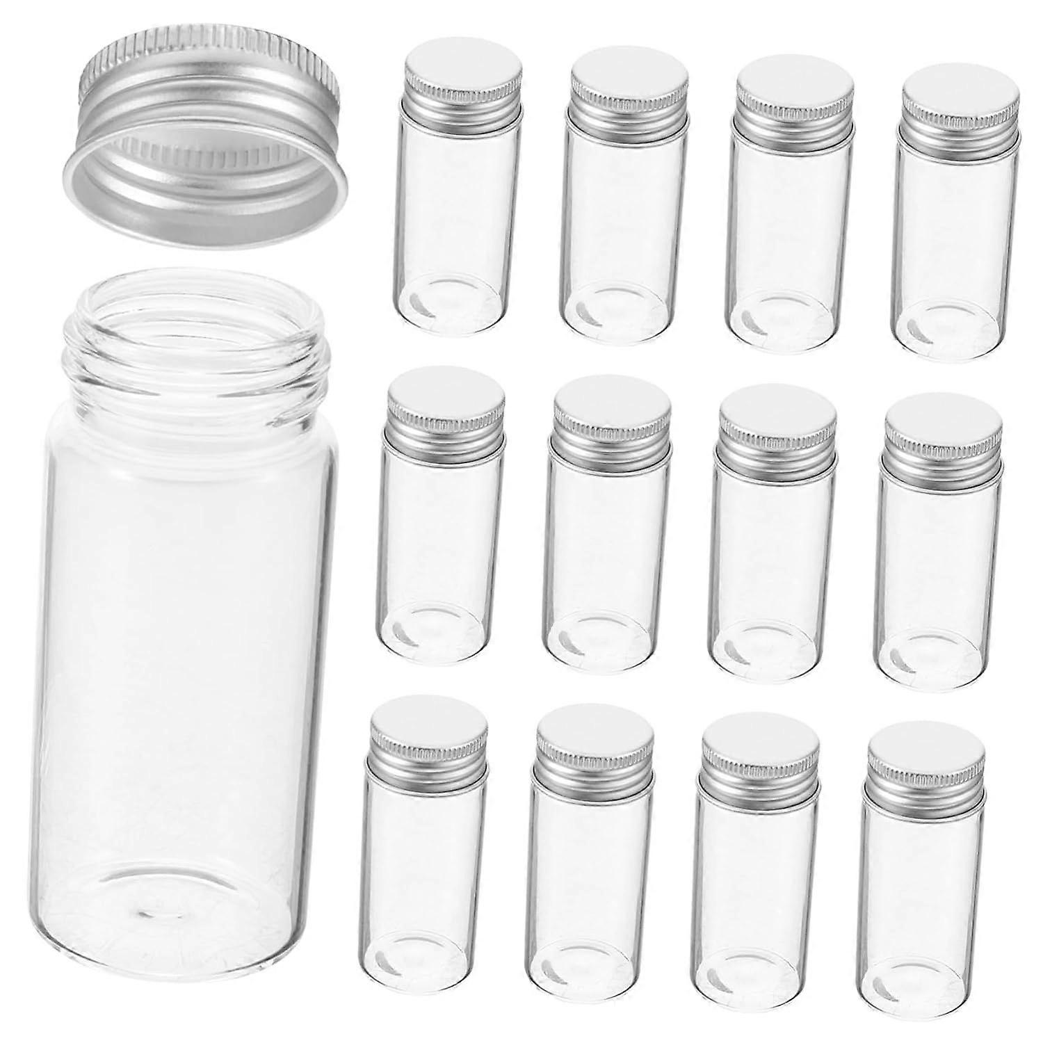 Glass Test Tubes for Samples 24pcs 30ml with Iron Caps