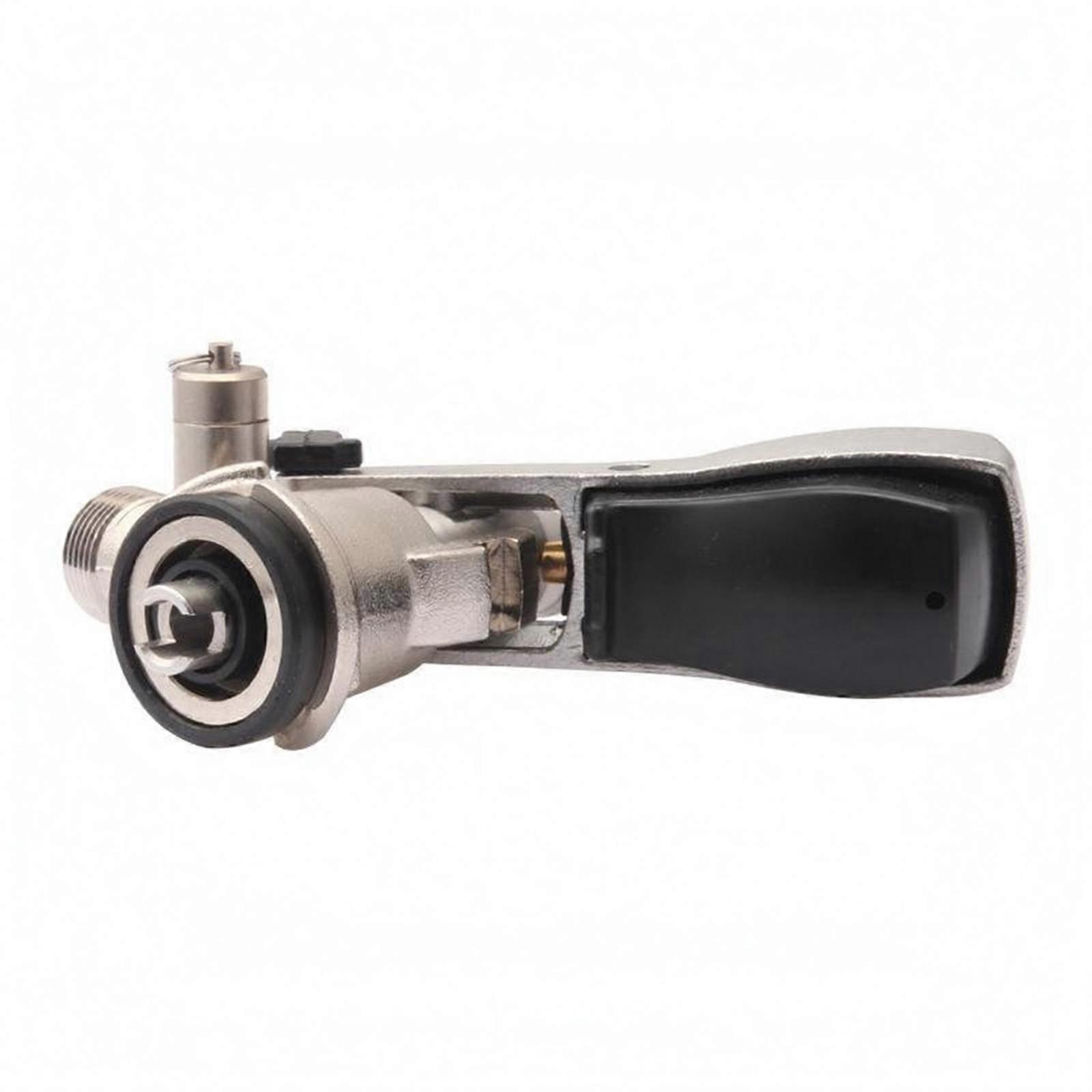 Angled Tapping Coupler Shut-off Beer Keg Coupler Lever Handle