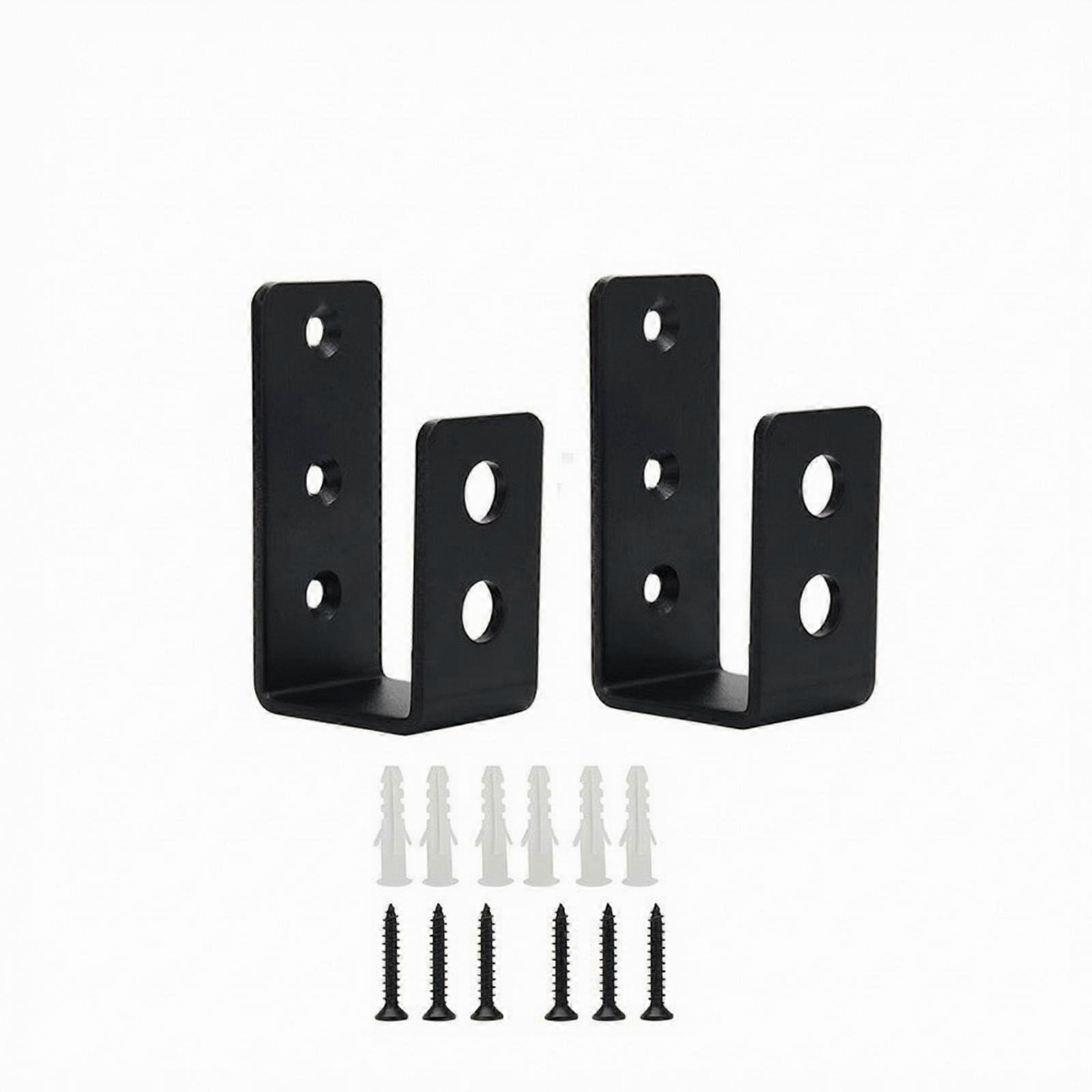 2 Pieces U-Shaped Door Barrier Bracket Sturdy Hardware Versatile for Barn
