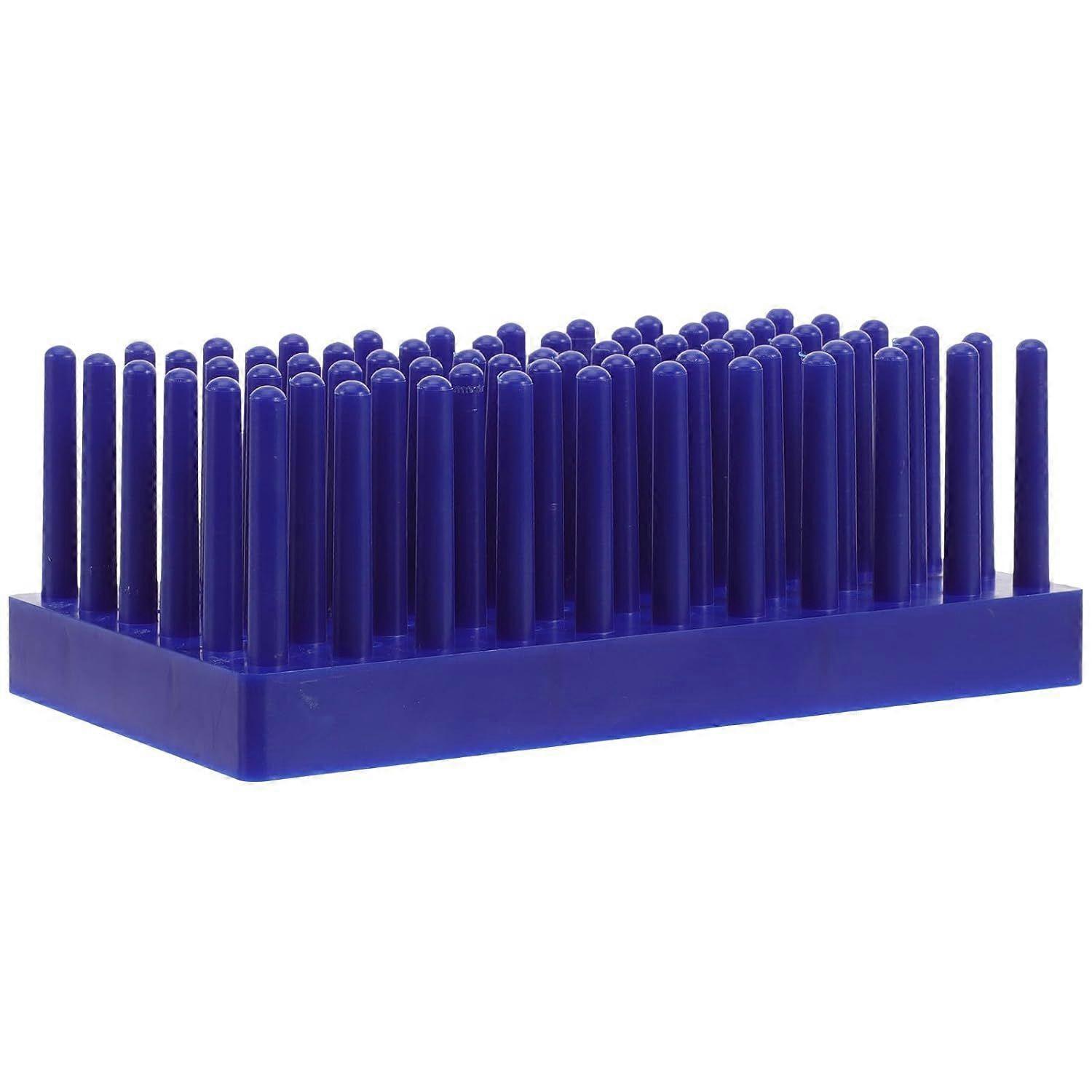 Blue Plastic Test Tube Drying Rack for Stable Universal Use