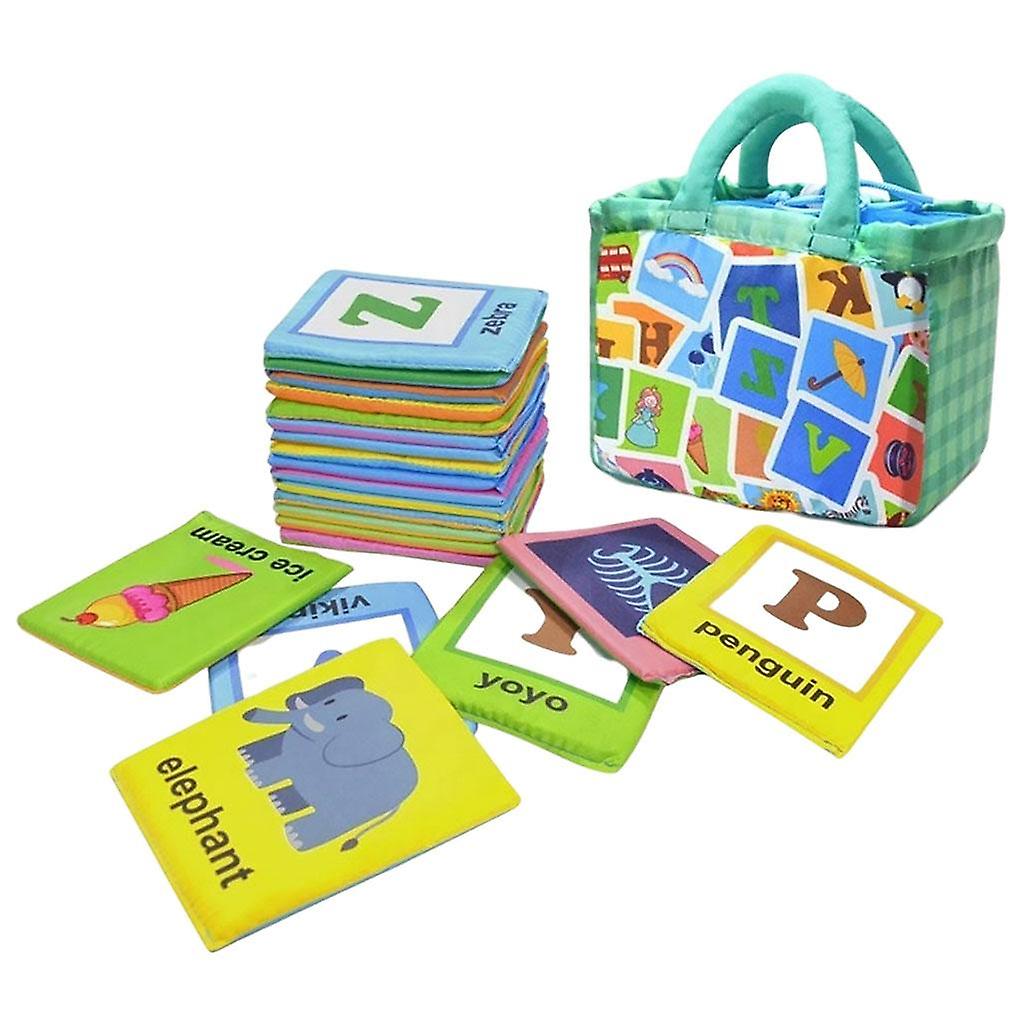 Baby Soft Alphabet Cards Fabric 26 Letters for Toddlers Kids Over