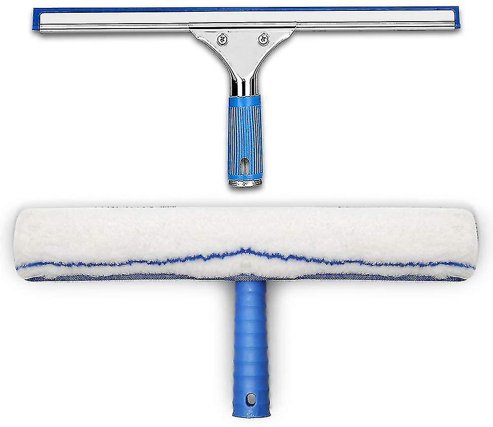 Window Cleaning Kit, Glass And Microfiber Cloth, Shower With Rubber Lip, Window