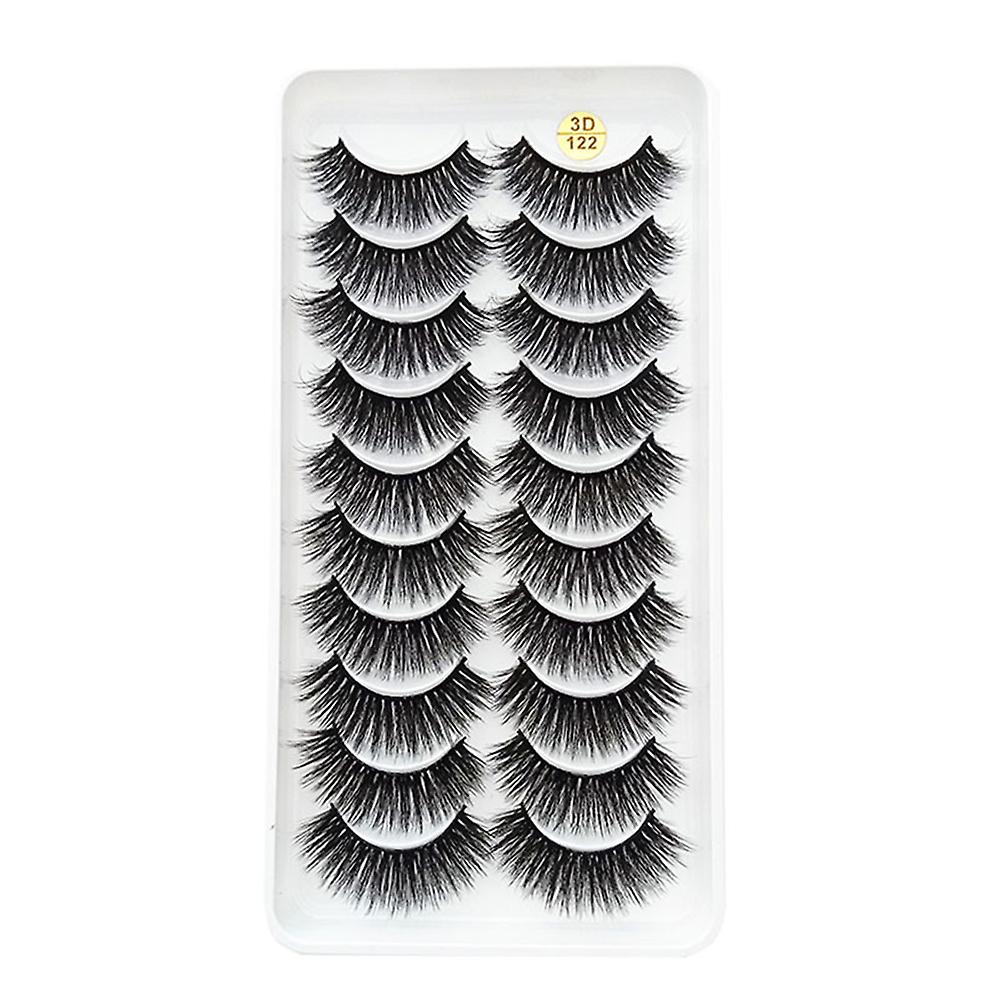 10pairs False Eyelash Applicator Tool Reusable Waterproof And Long Lasting Soft Wispy Eye Lashes For Girls