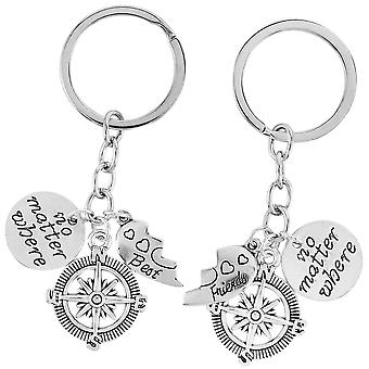 BBF keychains Friendship Love Gift Keyrings for Women (2pcs)