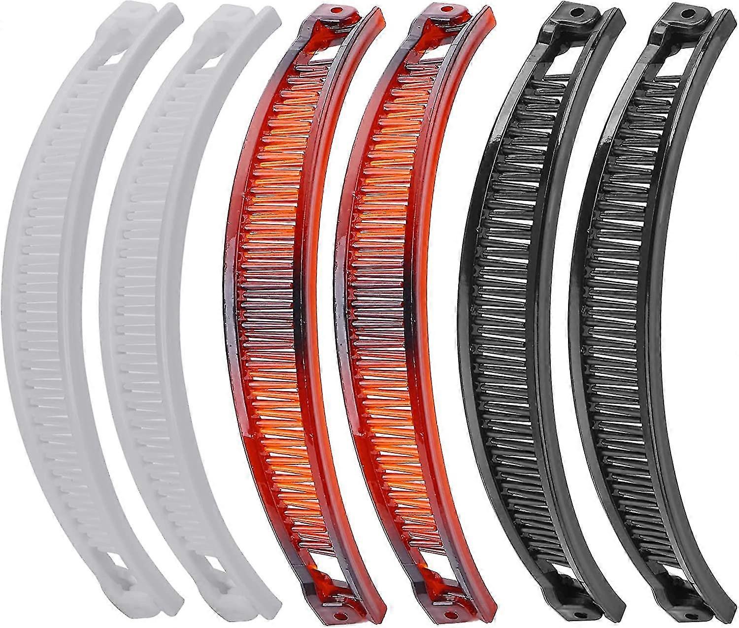 6 stykker banan hårklemme