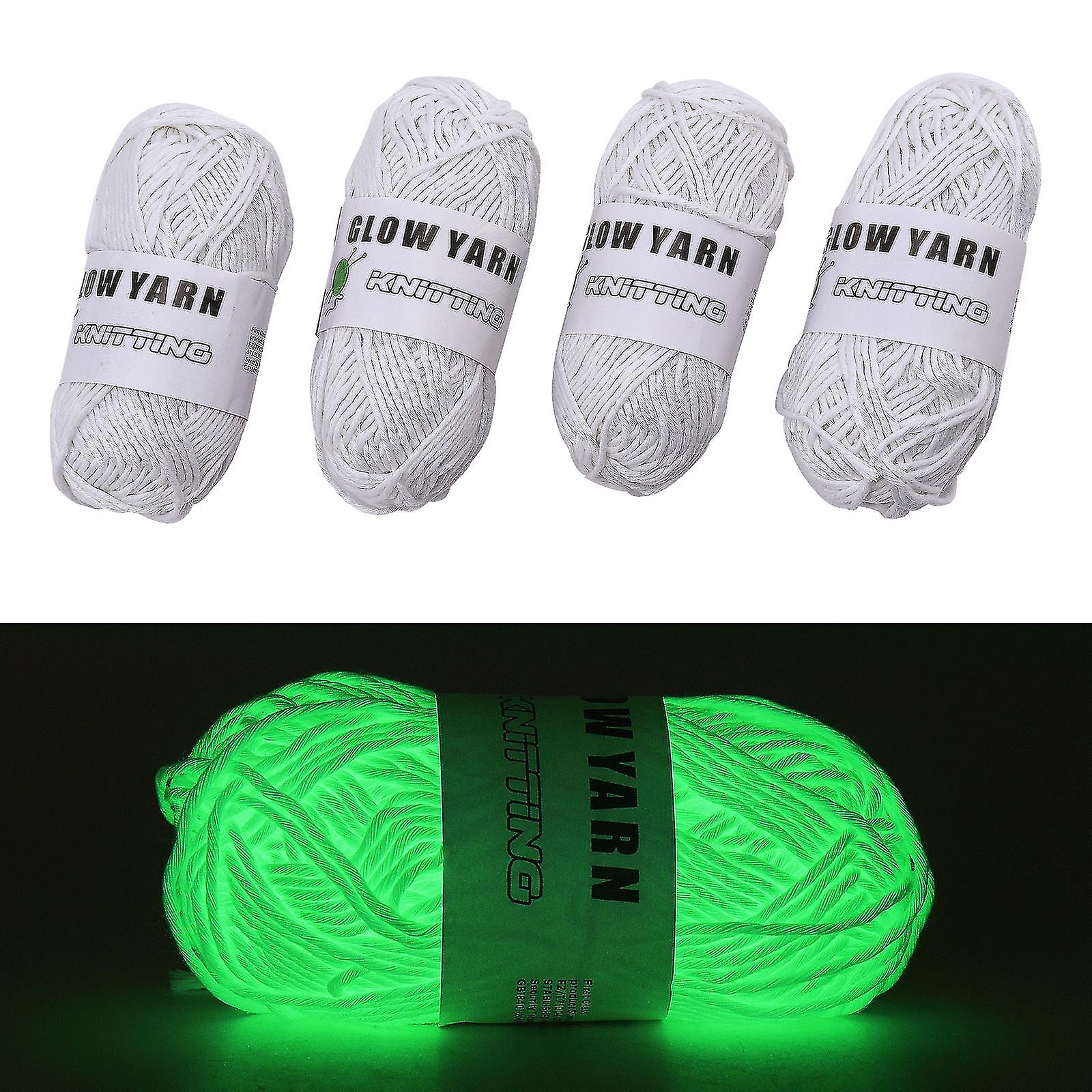 Luminous Chunky Yarn Glow In The Dark Hand Knitted Knitting Wool Weave Sewing - JXLGV