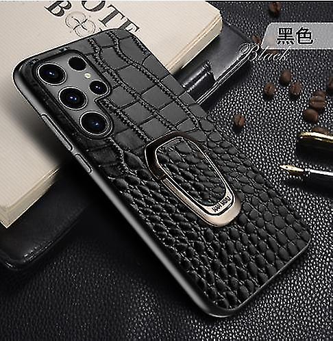 Leather Crocodile Pattern Case Compatible Samsung Galaxy S23 Ultra/s23 Plus/s23 With Ring Kickstand