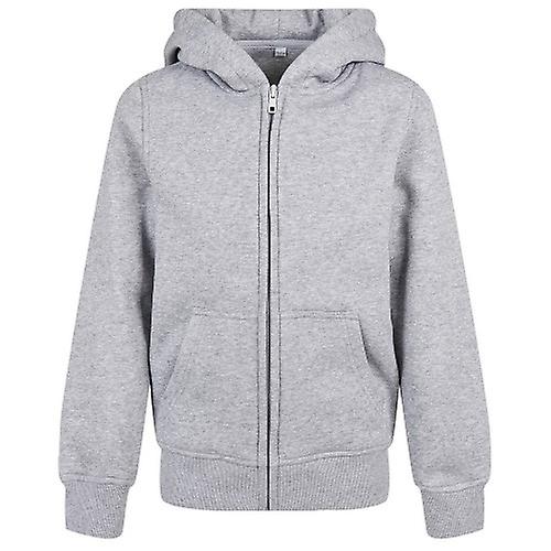 Build Your Brand Childrens/Kids Basic Organic Full Zip Hoodie