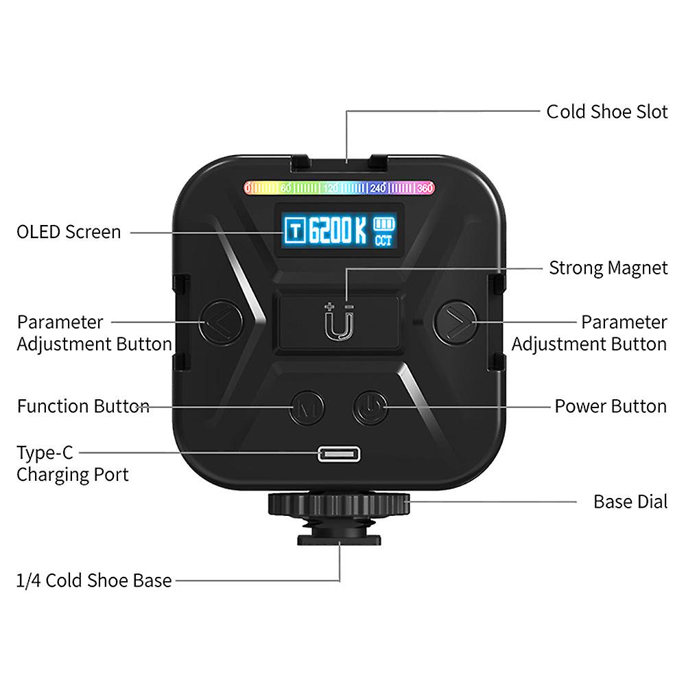 Dimmable Rgb Fill Light Led Video Light Lamp Multicolor For Phone Dlsr Camera Led Lamp Photography Lighting Studio Vlog