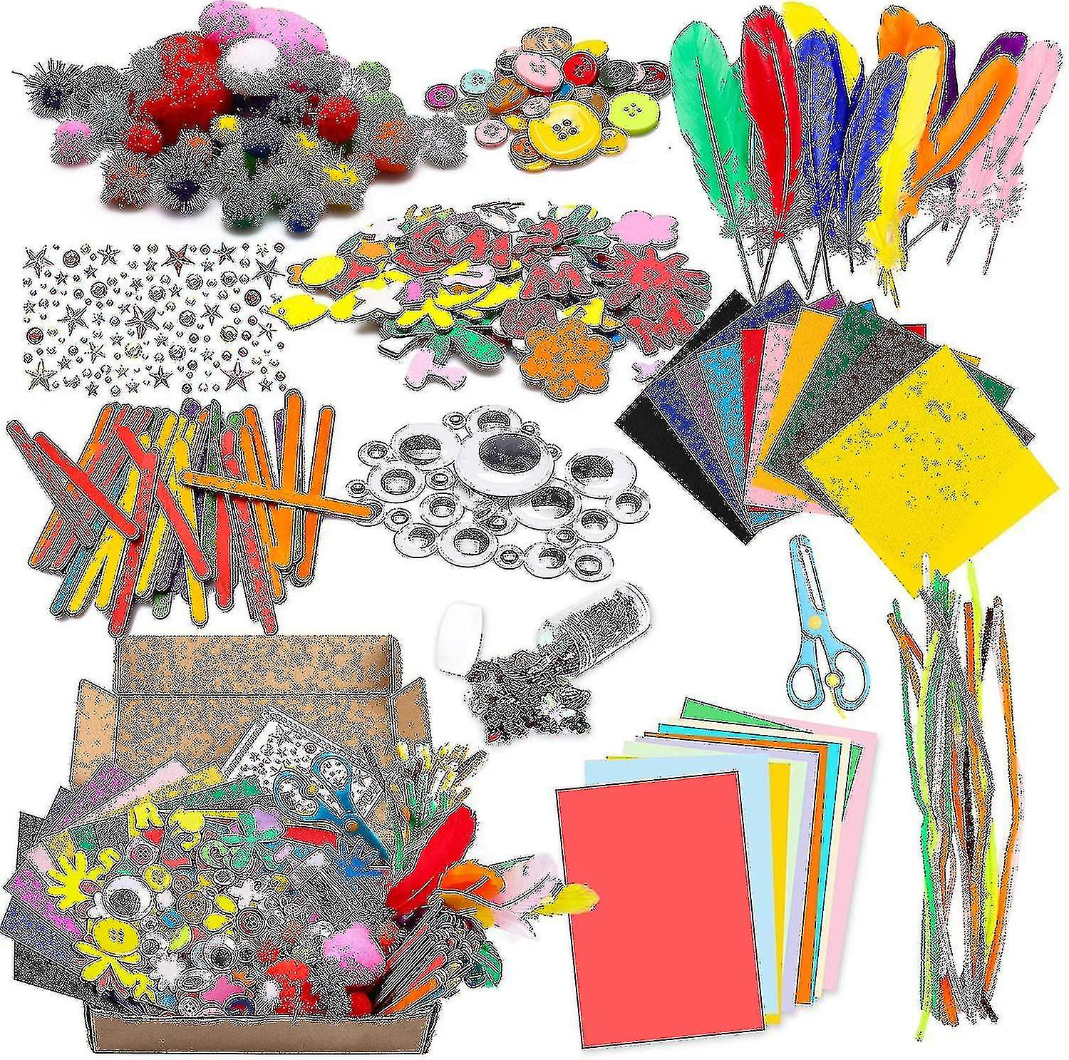 Children's Diy Handmade Collage Art 14-piece Set