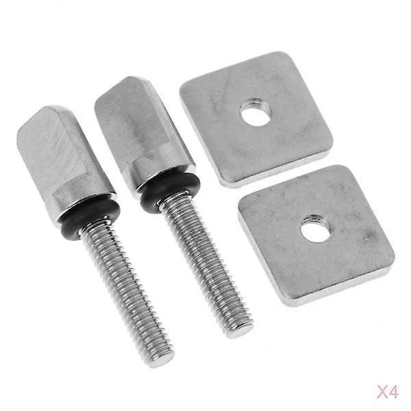 8 sett rustfritt stål finneskrue for longboard SUP-brettmontert maskinvare