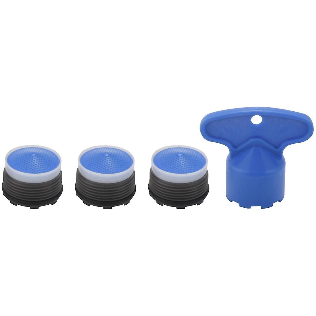 1.2gpm Faucet Replacement Part Insert Filter, Restrictor Aerator, 18.5mm, 4 Pack(blue+black)