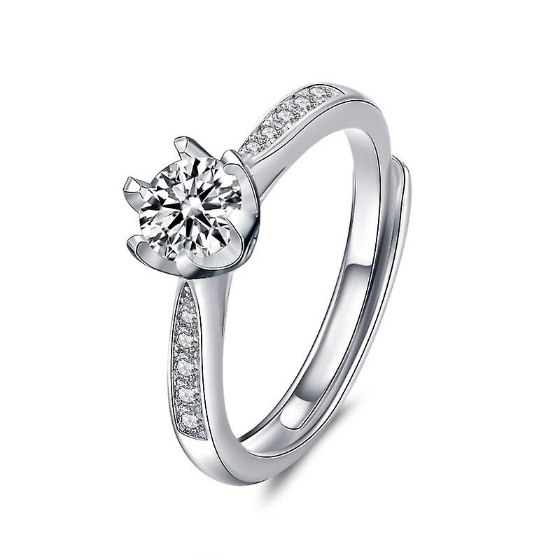 S925 Sterling Silver Moissanite Ring