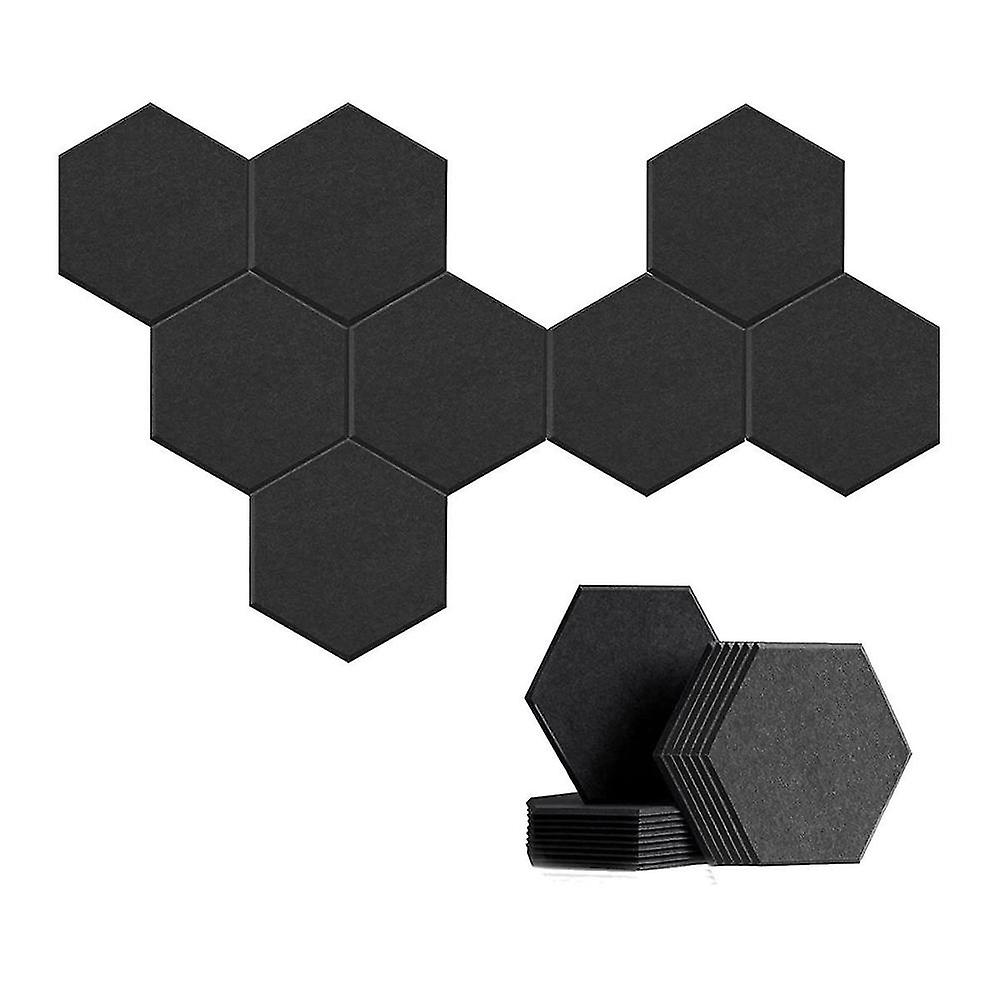 8 Pack -adhesive Hexagonal Acoustic Panel,sound Absorbing Panel For Studios/recording Studios/offic