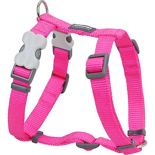 Classic Red Dingo Adjustable with Comfortable H-Harness and Hot Pink Color