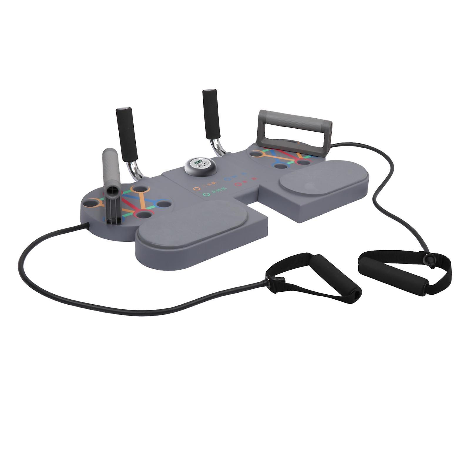 Push up Board Support Workout Board Durable Accessories for Home Dormitory Black Time Pull Rope