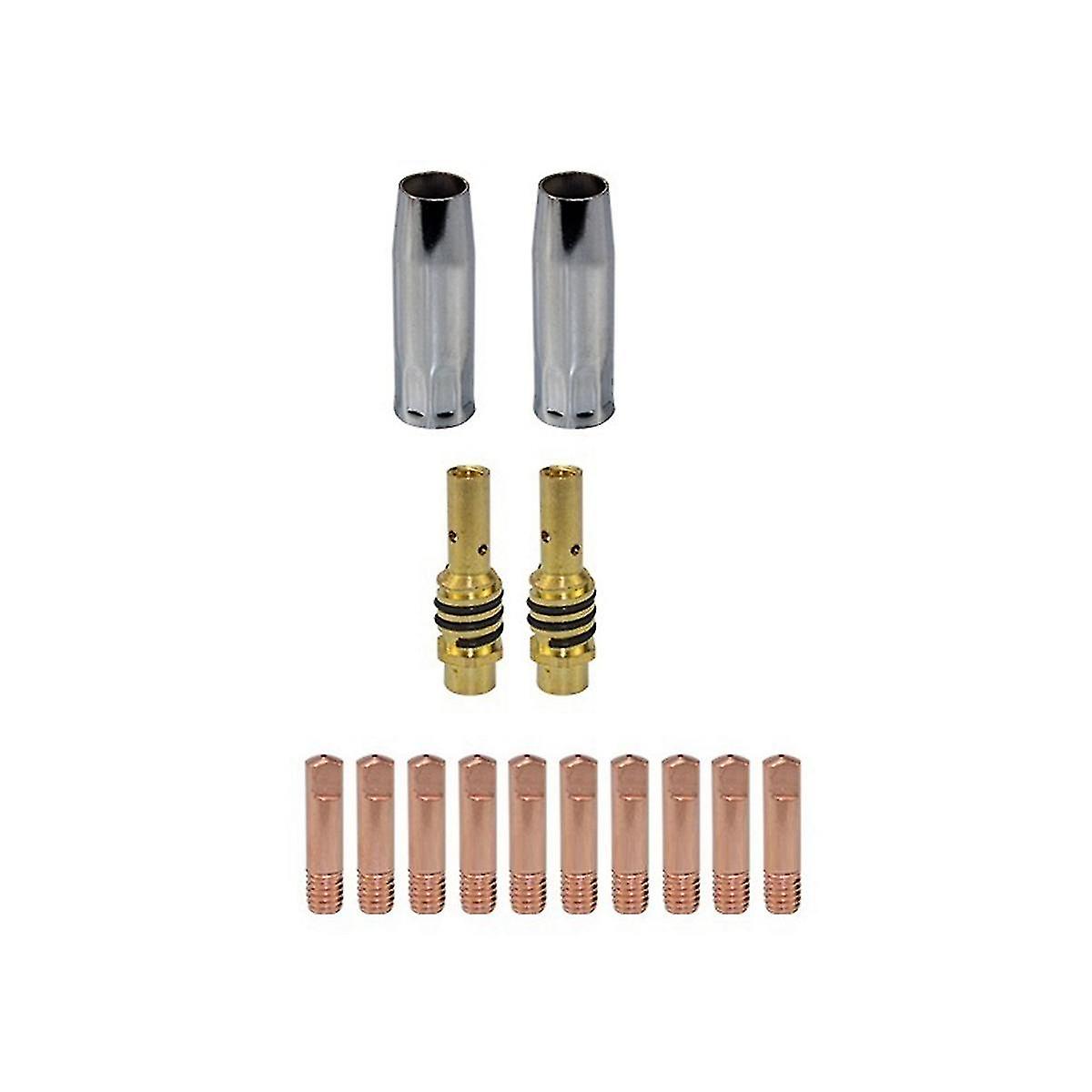 14pcs Welding Torch Nozzle Mb-15ak Arc Welding 0.8mm Nozzle Contact Tip For 15ak Mig Welder