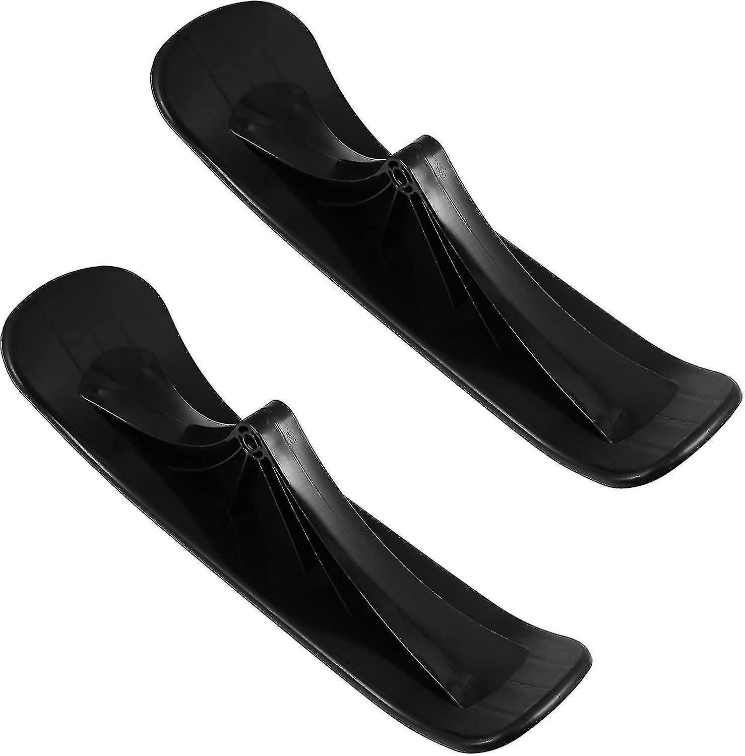 Sled Snowboard Sled Set Snowboard Sled Winter Skateboard Balance Bike Snowboard Ski Set (black) (2pc