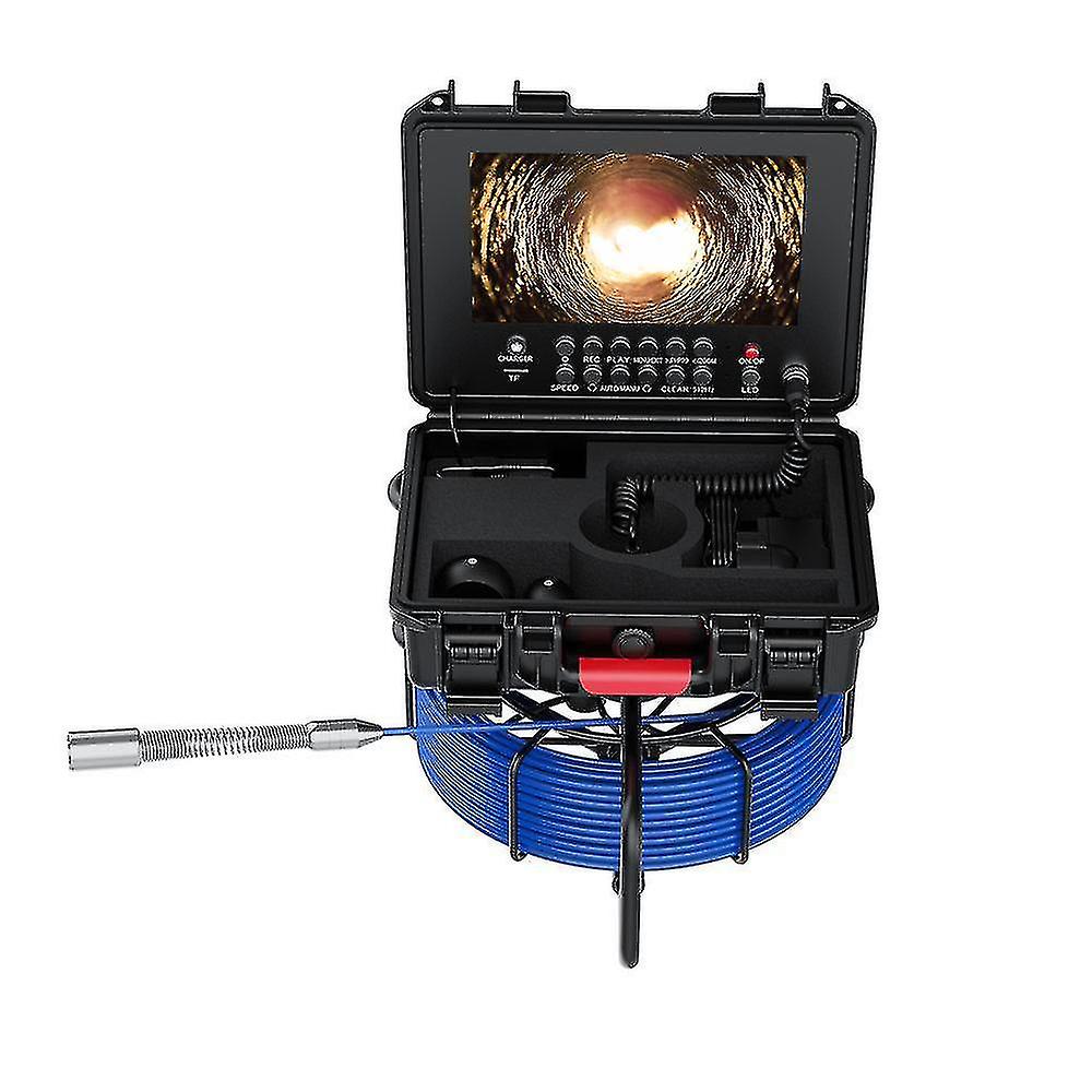 9-Inch Sewer Endoscope Industrial Pipeline Camera With System Video Recording Meter Counter
