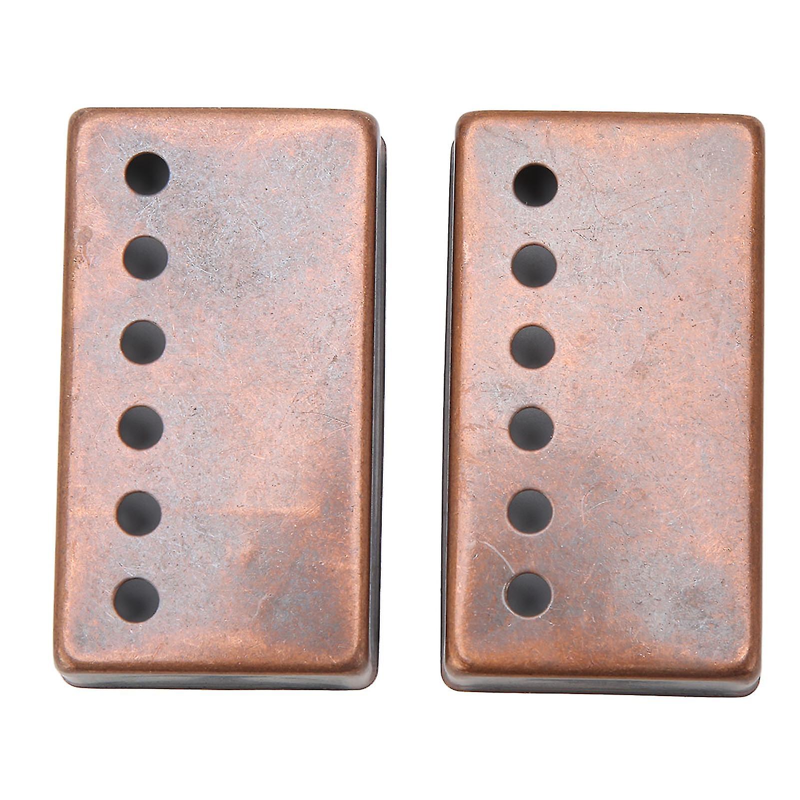 2 Pcs Electric Guitar Pickup Cover Bronze Good Heat Dissipation Scratch Rust Proof Replacement Guitar Pickup Shell