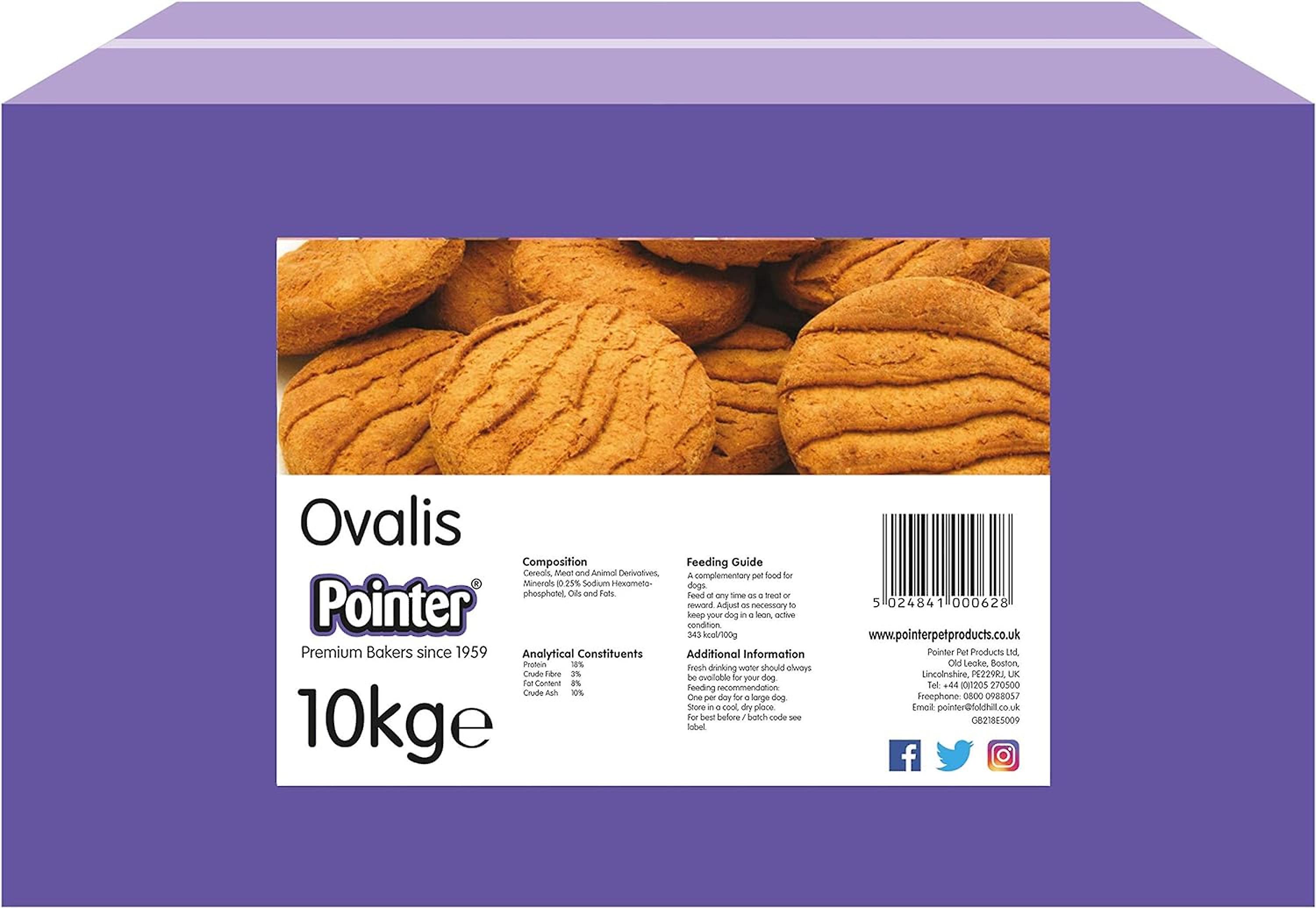 Pointer Ovalis Biscuit Dog Treats For Healthy Teeth And Gums 10kg
