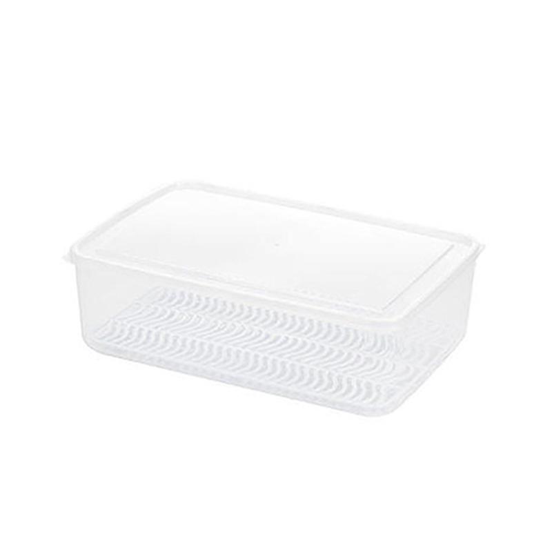 Food Storage Container PP Transparent Multifunctional Stackable Refrigerator Preservation Accessories with Draining Board Large