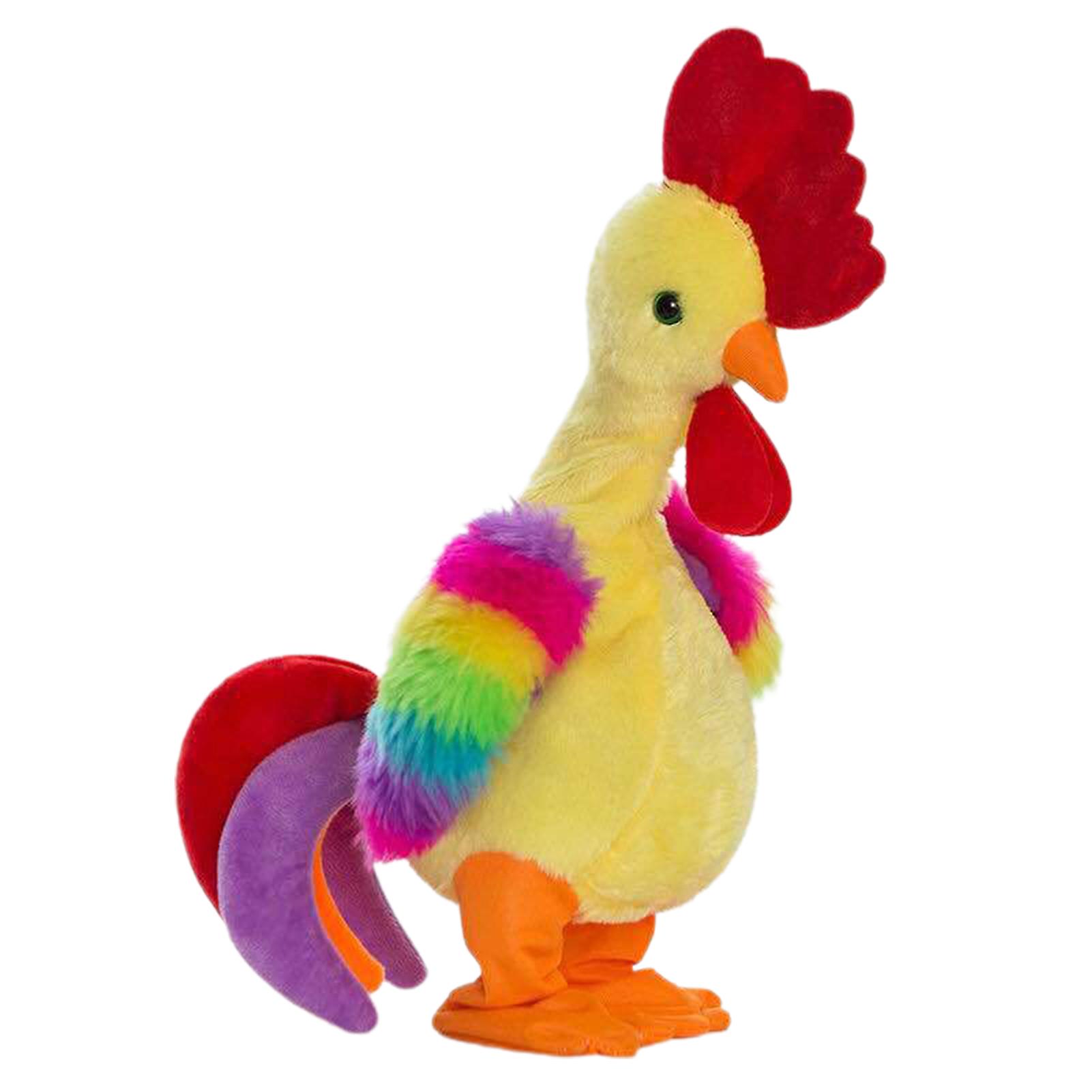 Musical Squawking Chicken Toy Singing Dancing Plush Rooster Electric Stuffed Toy