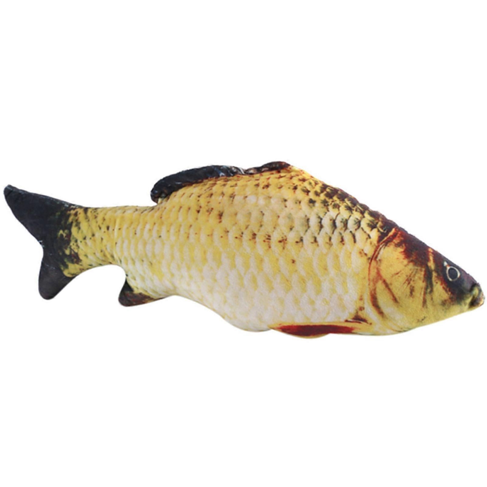 Creative 3D Fish Shape Cushion Pillow Plush 40cm Gold Gift