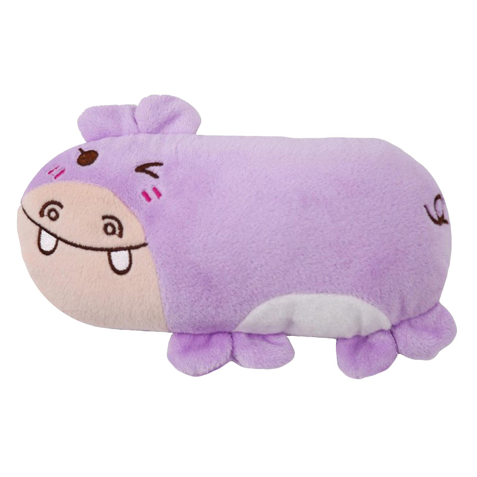 Hippo Plush Dog Toys Cute Cartoon Teeth Grinding Relieve Boredom Stuffed Plush Dog Toys for Indoor