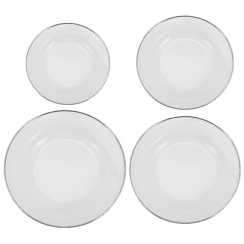 4pcs Enamel Food Dishes