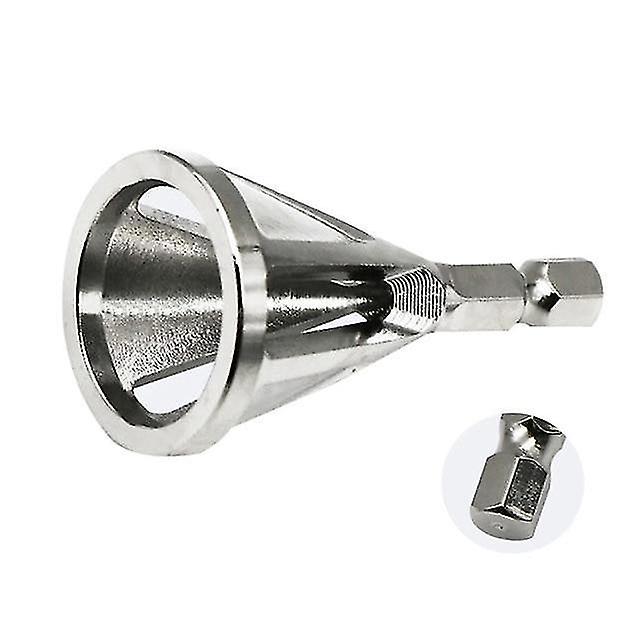 Silver Hex Handle Stainless Steel Deburring Hexagon Triangle Shank External Chamfer Tool