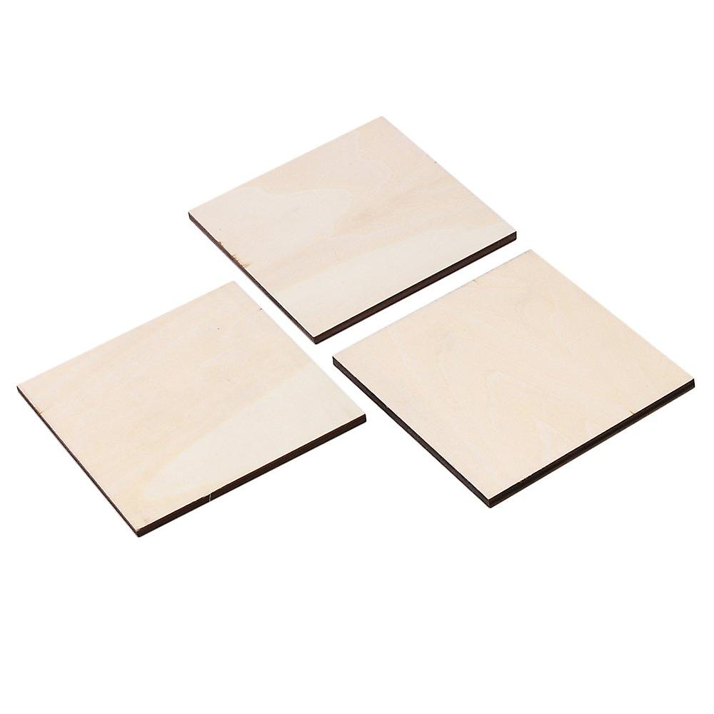 10pcs 10x10x0.5cm Wood Sheets Craft Basswood Board for DIY Model Making