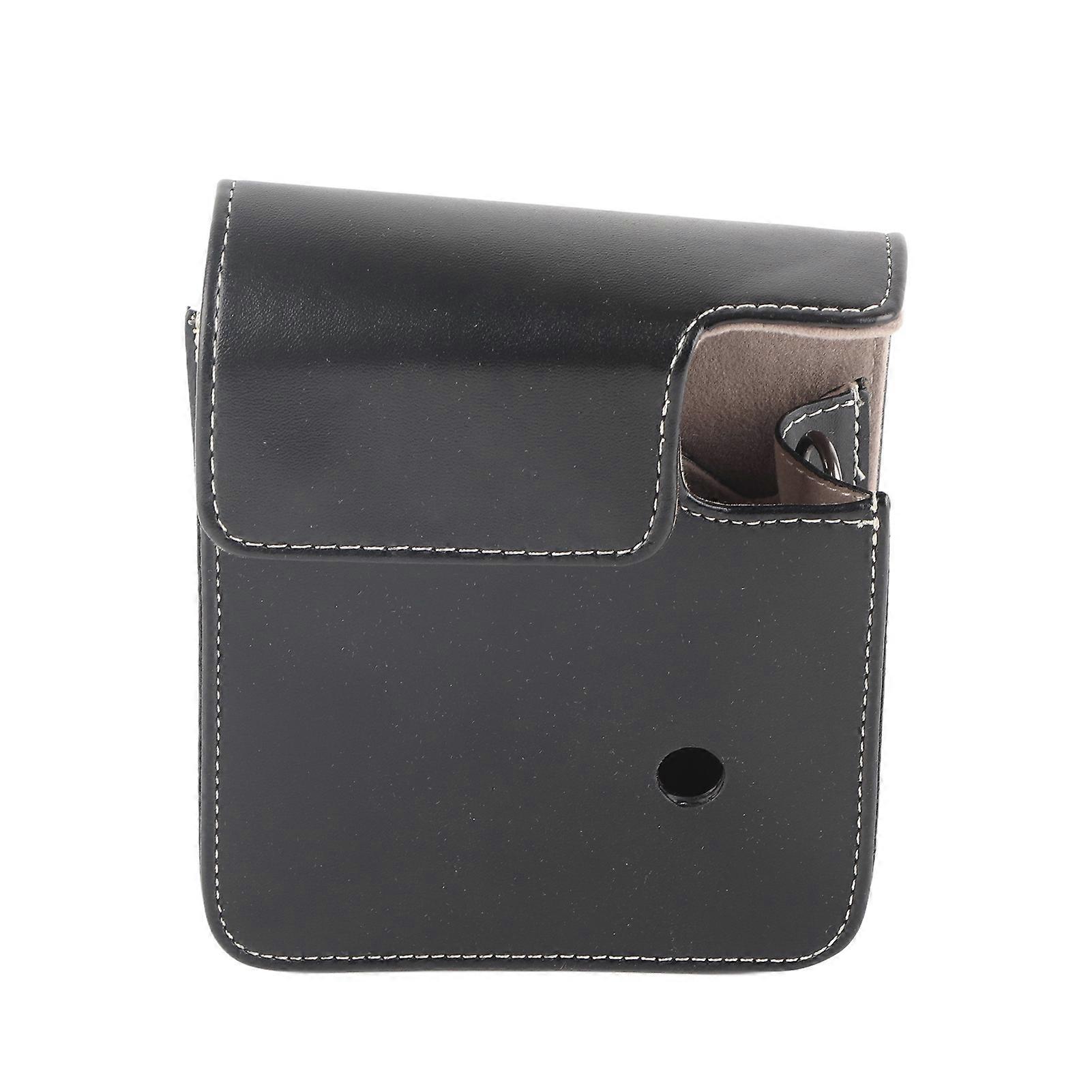 PU Leather Mini Camera Case Bag with Adjustable Shoulder Strap for Instax Mini 40 CameraBlack
